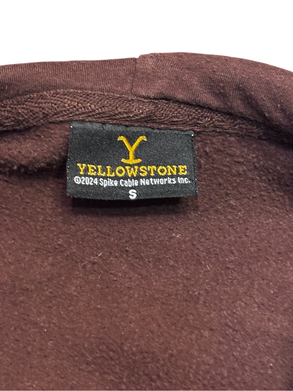 YELLOWSTONE Brown Graphic Hoodie Size Small Limited Run for Crew - Picture 6 of 11